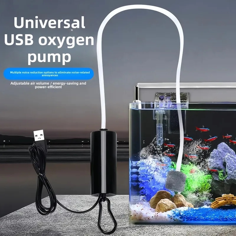 Portable USB Mini Oxygen Pump for Fish Tanks and Fishing Compact Aerator