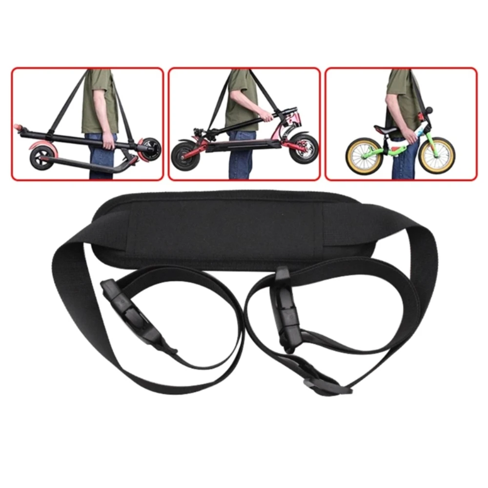 

Adjustable Kids Bikes Carrying Strap with Shoulder Pad Kick Scooter Shoulder Strap Hand Carrying Shoulder Belt