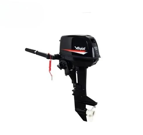 Подвесной лодочный мотор AIQIDI New 9.8HP 7.2KW с ручным наклоном, длинным/коротким валом, черный, на заказ, для морских судов