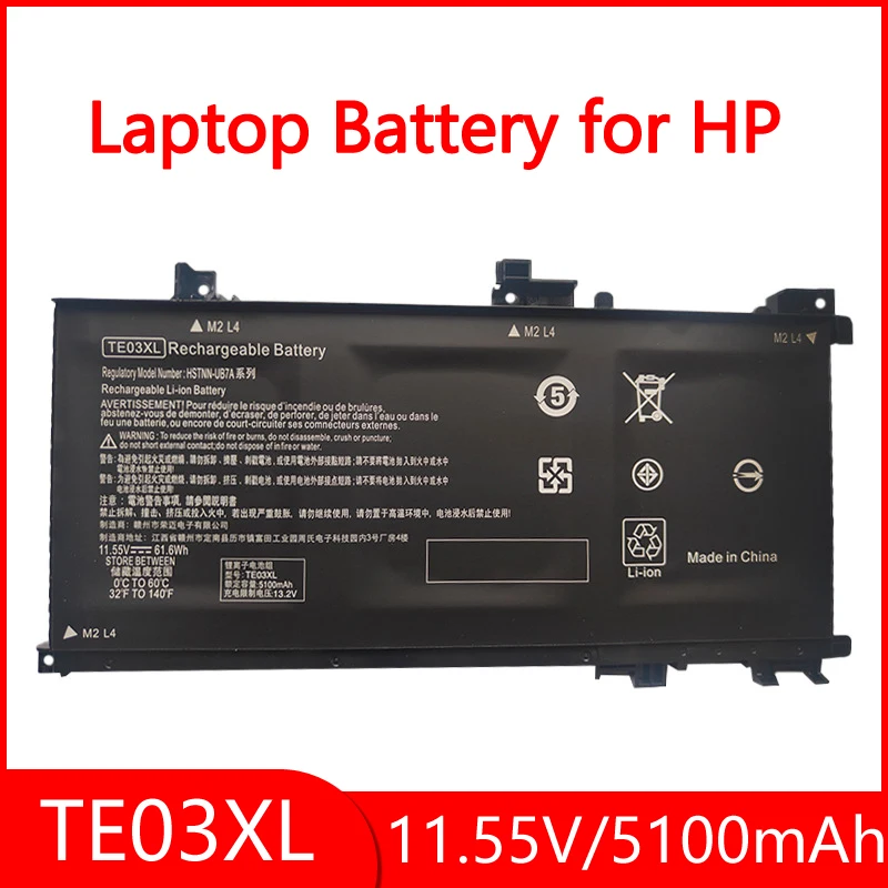 

Laptop Battery for HP OMEN 15-bc011TX 15-bc012TX 15-bc013TX 15-AX015TX AX017TX TPN-Q173 HSTNN-UB7A 849910-850 TE03XL 5100mAh