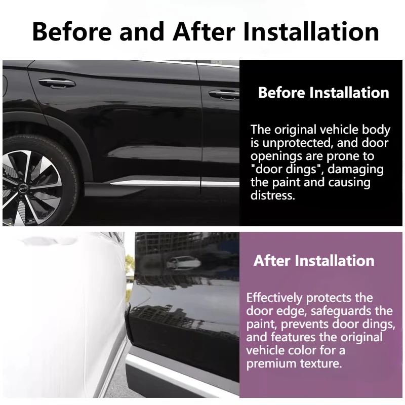 For BYD Song Plus Seal U Sealion 6 DMI EV Paint Finish Door Anti Collision Strip Anti Scratch Protective Stickers Car Accessorie