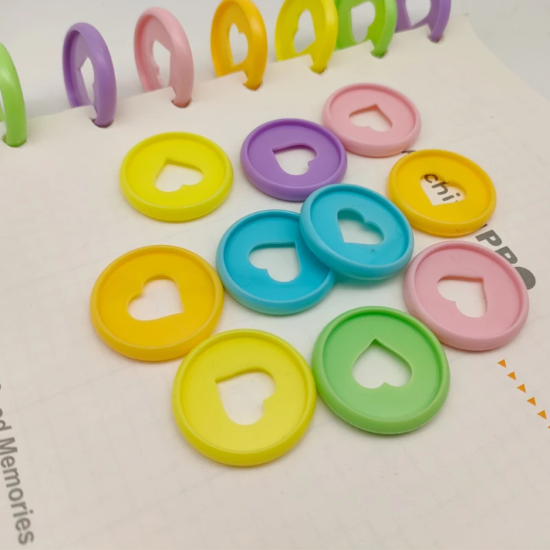32MM Plastic Binding Disc Planner Binder Rings Binding Plastic Rings Mushroom Hole Loose-leaf Notebook Office Supplies 100PCS