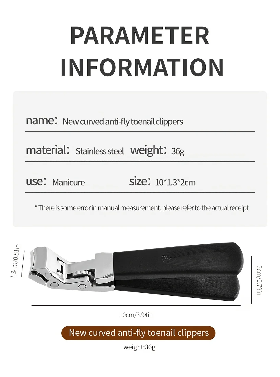 1 Stück Neue Gebogene Nagelzange mit Großer Öffnung - Ergonomischer Zehennagelknipser für Dicke Nägel, Premium-Stahl-Nagelschneider – Detail 10