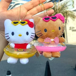 Sanrio Plush Stuffed Soft Doll Keychain Cartoon Hello Kitty Pendant Keychain Bag Decorative Accessories Backpack Girl Gift