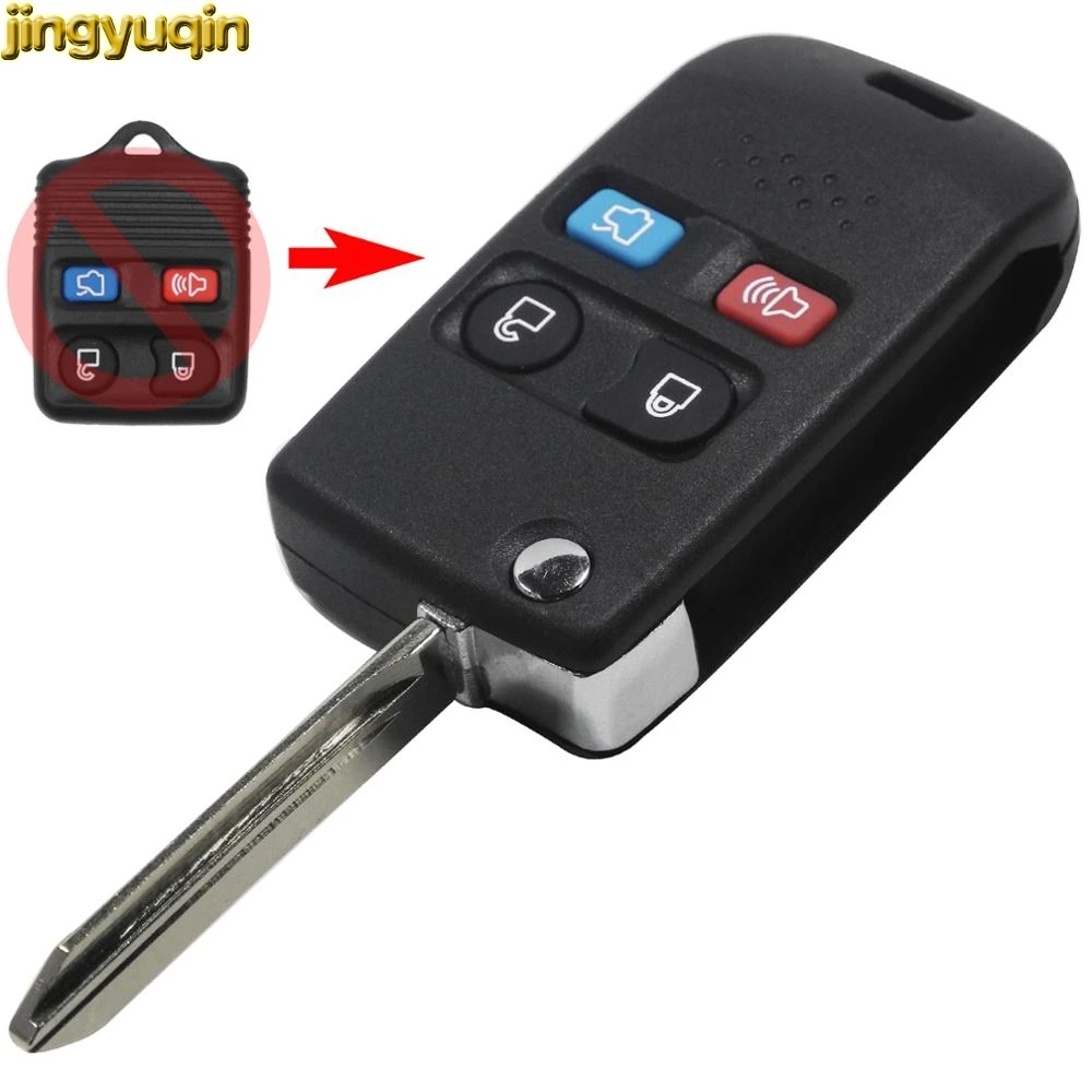 

Jingyuqin 10pcs 4 Buttons Modified Remote Folding Flip Key Shell for Ford Crown Victoria Escape ExpeditionExplorer Sport