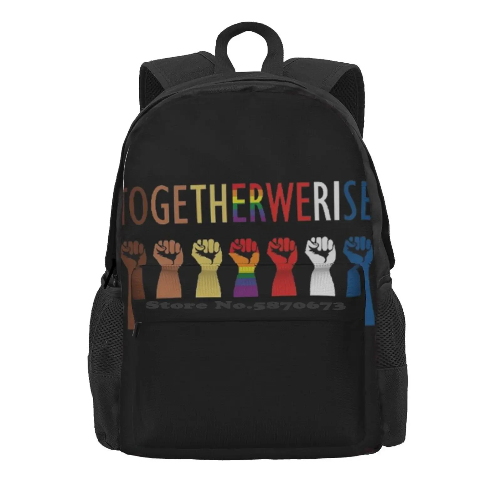 Together We Rise Shirt Togetherwerise Hot Sale Schoolbag Backpack Fashion Bags Together We Rise Togetherwerise Lgbt