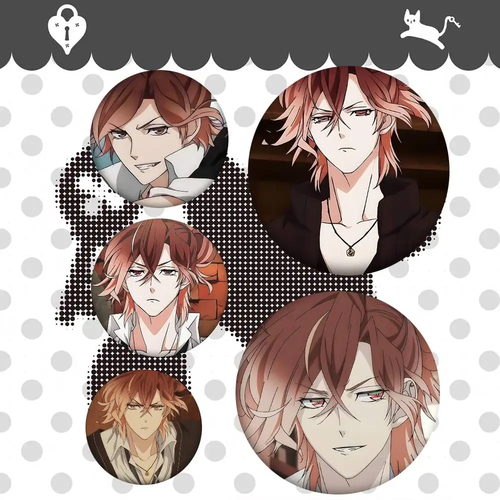 1pc Diabolik Lovers Mukami Cartoon Style Badge Brooches On Backpack Decoration Round Enamel Pins For Accessorys