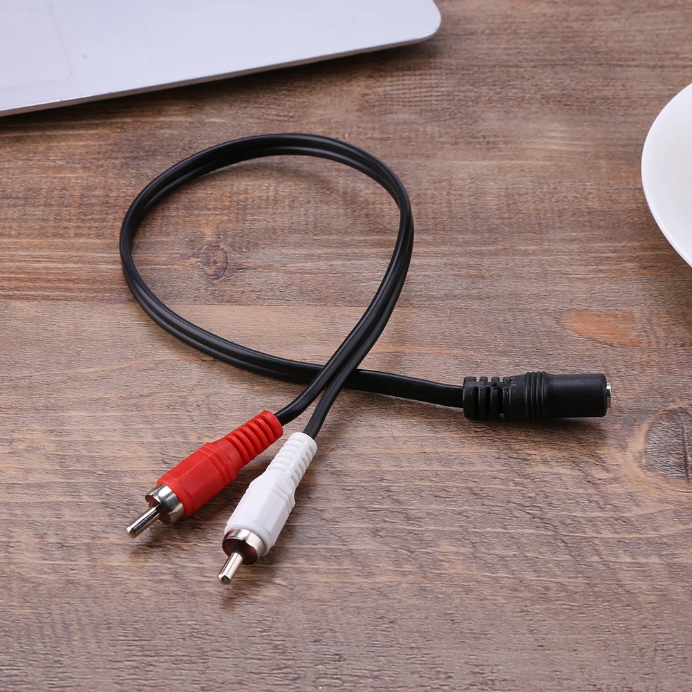 كابل الصوت كابل توصيل الصوت المهنية 3.5 مللي متر أنثى ستيريو إلى 2-RCA ذكر التوصيل الملحقات ل DVD TV VCD مكبر الصوت النشط