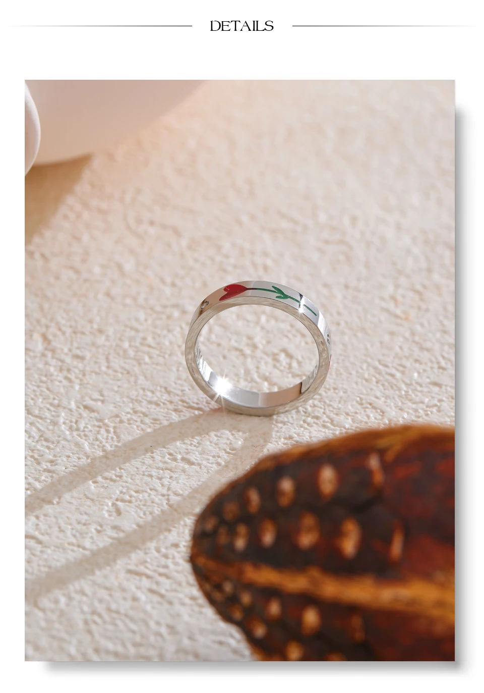 Yhpup # Edelstahl Emaille Blume Farbe Retention Mode Ring Neue Stil Wasserdicht Charme Exquisite Schmuck Großhandel – Detail 13