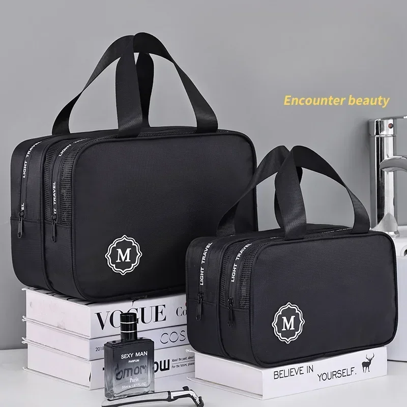 New Large Capacity Makeup Bag Dry Wet Separation Double Layer Toiletry Bag Travel Essential Portable Cosmetics Organizer