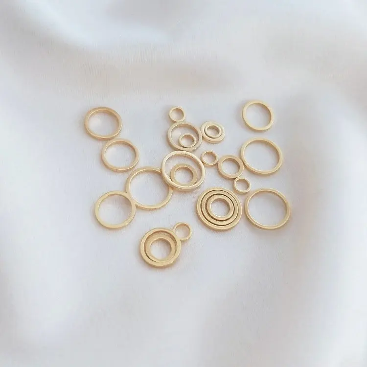 20 pz 24K oro colore ottone placcato anelli chiusi 4MM 5MM 6MM 8MM 10MM accessori per gioielli che fanno forniture