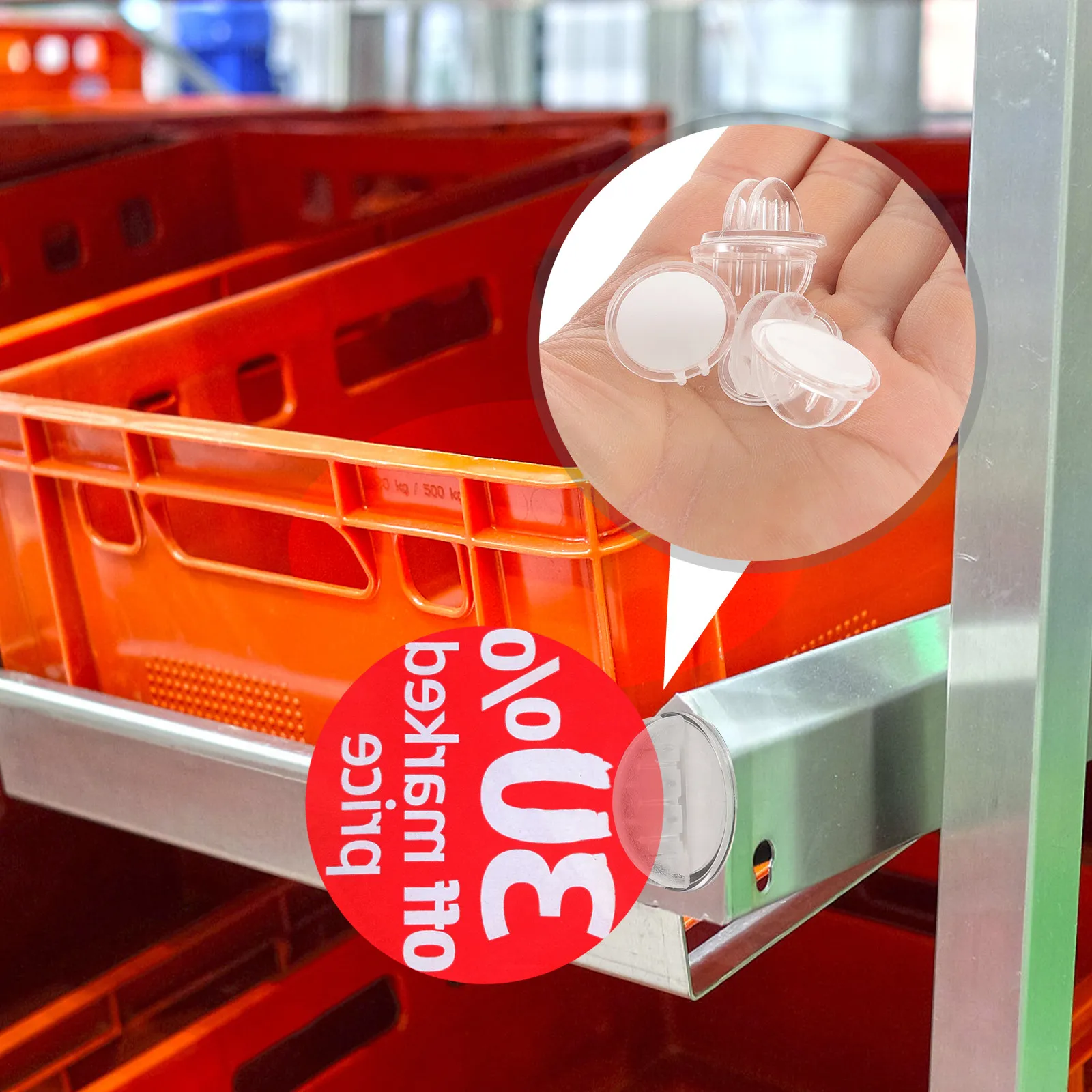 

100Pcs Easy Install Adhesive Table Sign Holders Plastic Price Tag Clips for Labels Number Cards Menu Advertising Display Retail