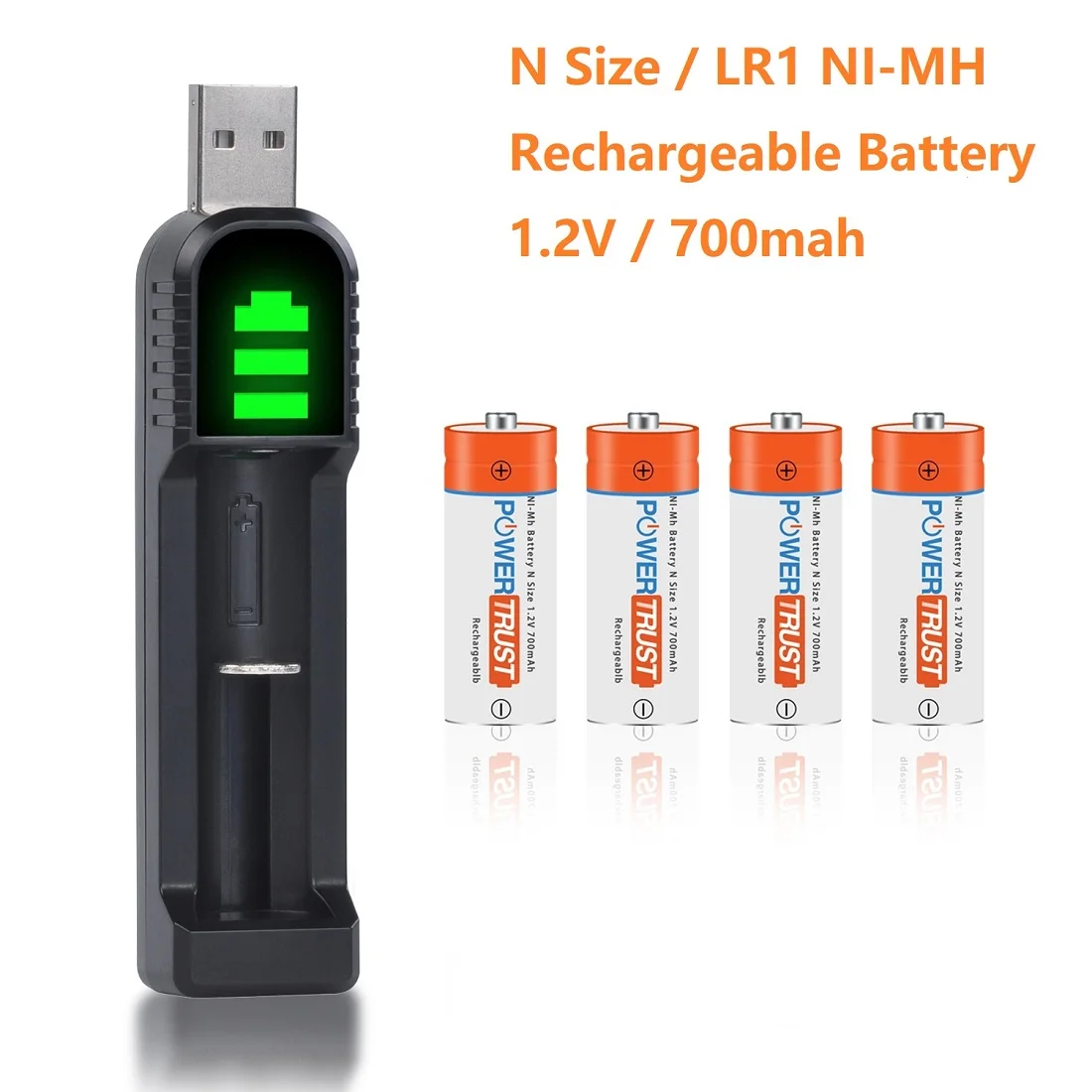 LR1, N Size, Batteries type N, E90, 4001, 4901, MX9100, 910A (9100) 1.2V Ni-MH Rechargeable Battery For replace 1.5V dry battery