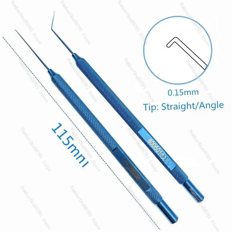 Ophthalmic Hooks Titanium  Lens Manipulating Hook Blunt Tip Ophthalmic Pet Surgical Instrument