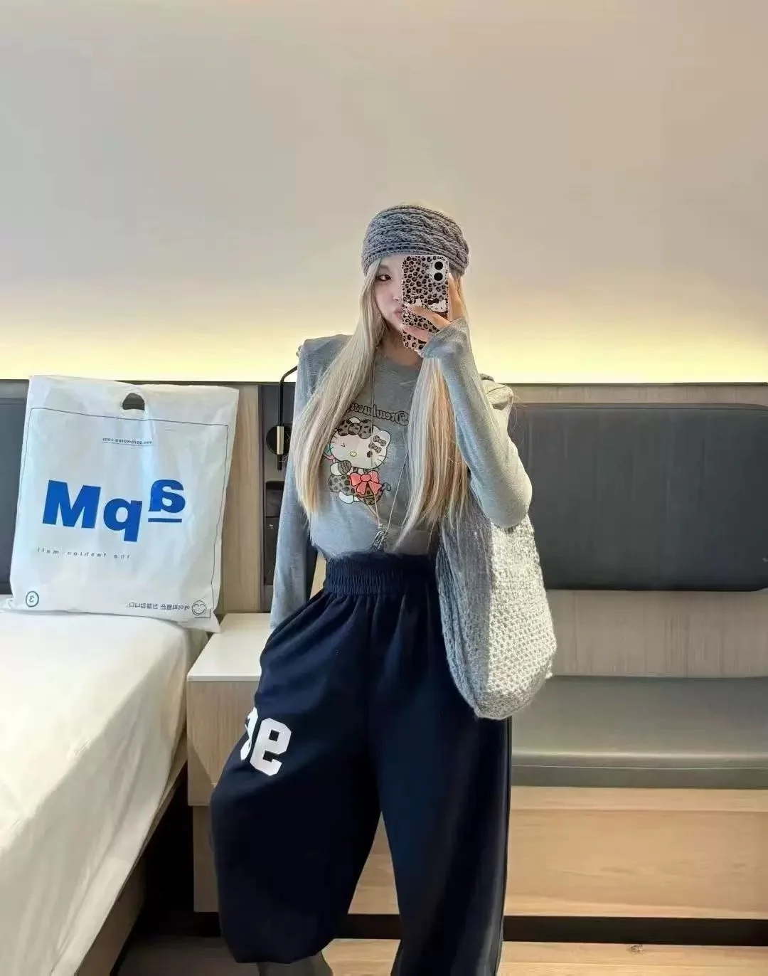 

Korean Sle Long Sve Slim Fit T-irt Women's Base Layer ort Top Printed Faionable Commute Wind Cotton round Ne