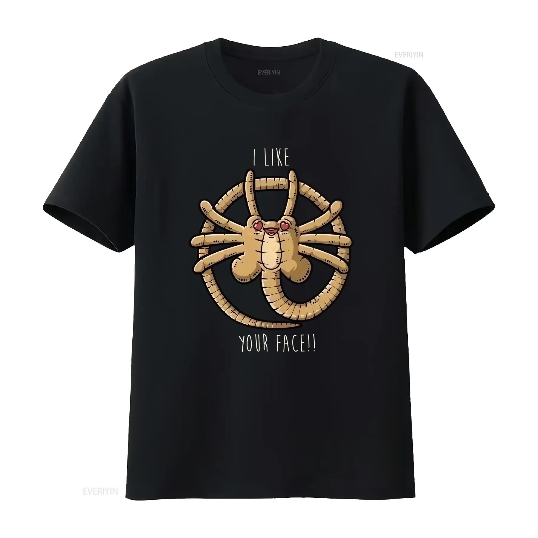Face Hugger Xenomorph T Shirt Cotton Movie Alien Halloween Sizes 2022 vintage Washed fashion Stylish Top For Everyday Wear
