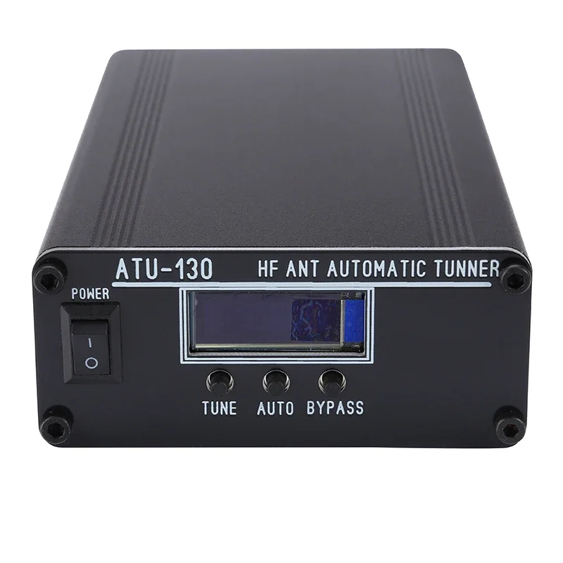 Novo montado ATU-130 Plus ATU-130 + 1.8-50MHz 200W Sintonizador de antena automático Display OLED Meatl Case Atualização de ATU-100