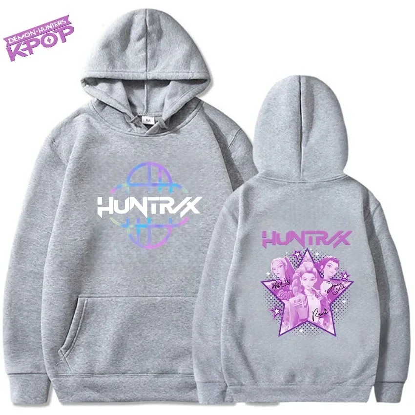 Jaket Hoodie Kpop Demon Hunters Bulu Wanita Pria Musim Gugur Musim Dingin Anime Kartun Hangat