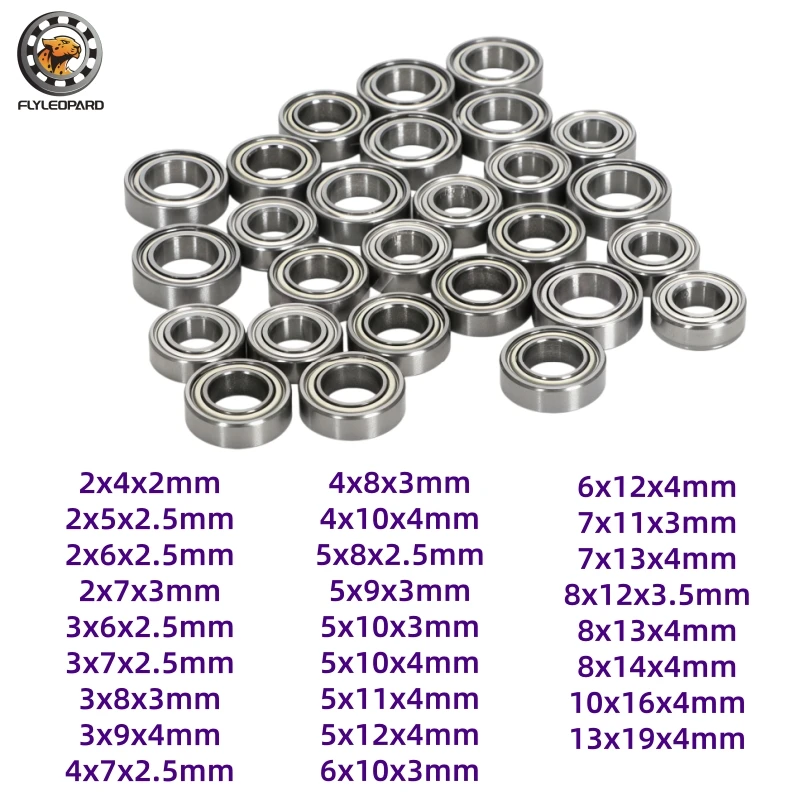 10 szt. MR85ZZ 5x8x2.5mm Miniaturowe Łożyska Kulkowe ABEC-7 MR63ZZ MR72ZZ MR73ZZ MR74ZZ MR95ZZ MR105ZZ MR115ZZ MR128ZZ Metalowe Ekranowane