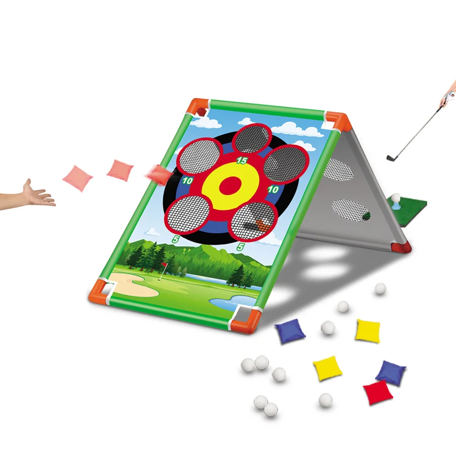 2 w 1 gra w golfa na świeżym powietrzu worki fasolowe zestaw planszowy wielosobowe zabawki interaktywne dla dzieci na imprezę karnawałową aktywność świąteczna