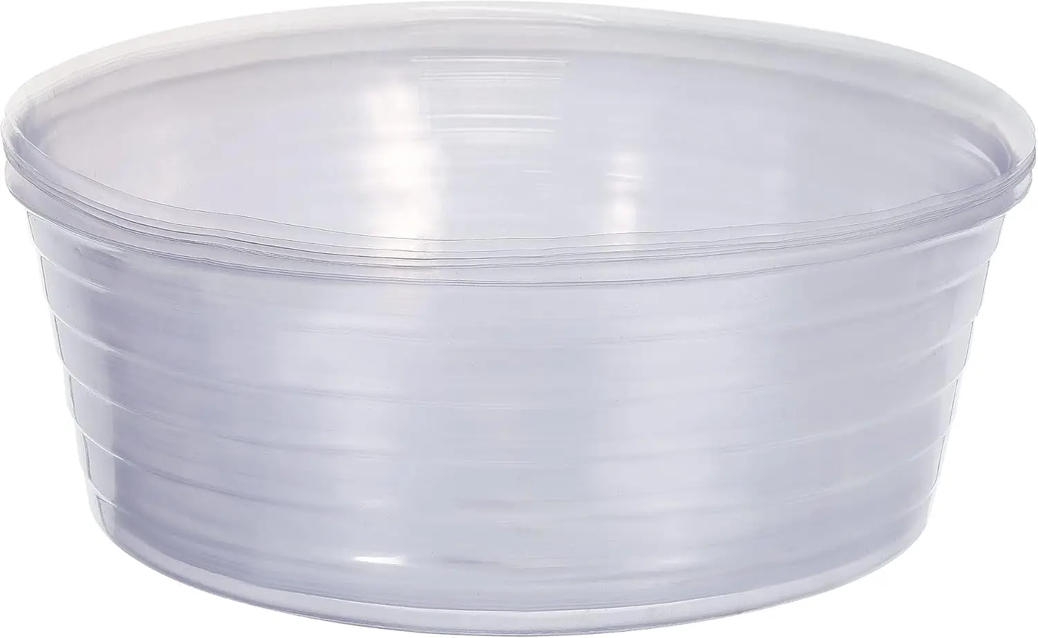 

Plant Pot Saucer 14 Inch Plastic Round Flower Drip Tray for Indoor Outdoor, Clear Pack of 10