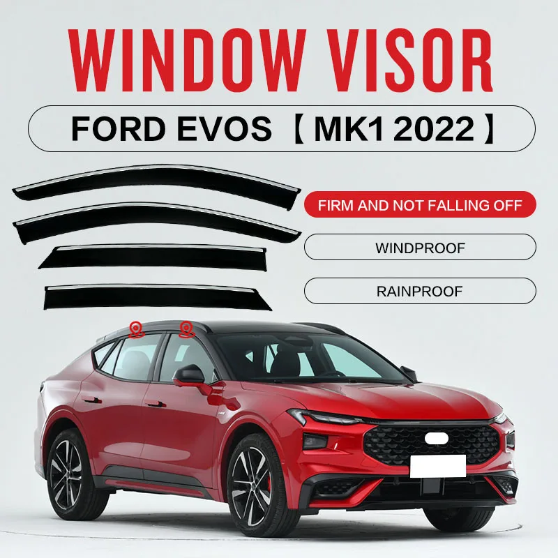 

Для FORD EVOS 2022: Дефлекторы окон, навесы-козырьки, защита от дождя и солнца для боковых окон, автоаксессуары