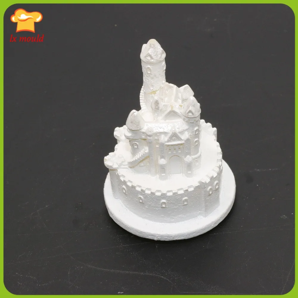 3D Castle Silicone Candle Molds for Party Birthday Wedding Chocolate Soap Cake Topper Baking Mould Gift