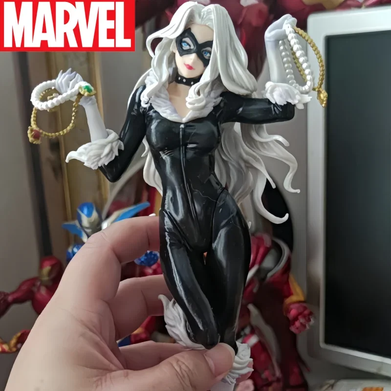 Hot Sale Marvel Bishoujo Statue Toys Black Cat Pvc Action Figure Collectible Model Dolls Desktop Ornament Holiday Gifts