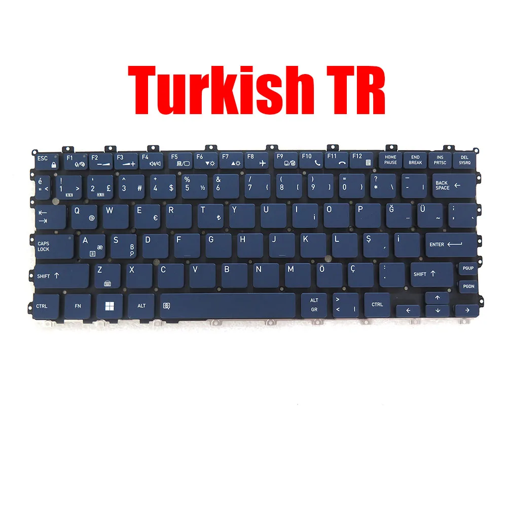 لوحة مفاتيح الكمبيوتر المحمول LA PO TR AR HB G83C000MP5 G83C000MP5ZK KT0121F5BK2800A00 21F5B 21F5B-UK العربية العبرية اللاتينية التركية الأزرق الخلفية #2