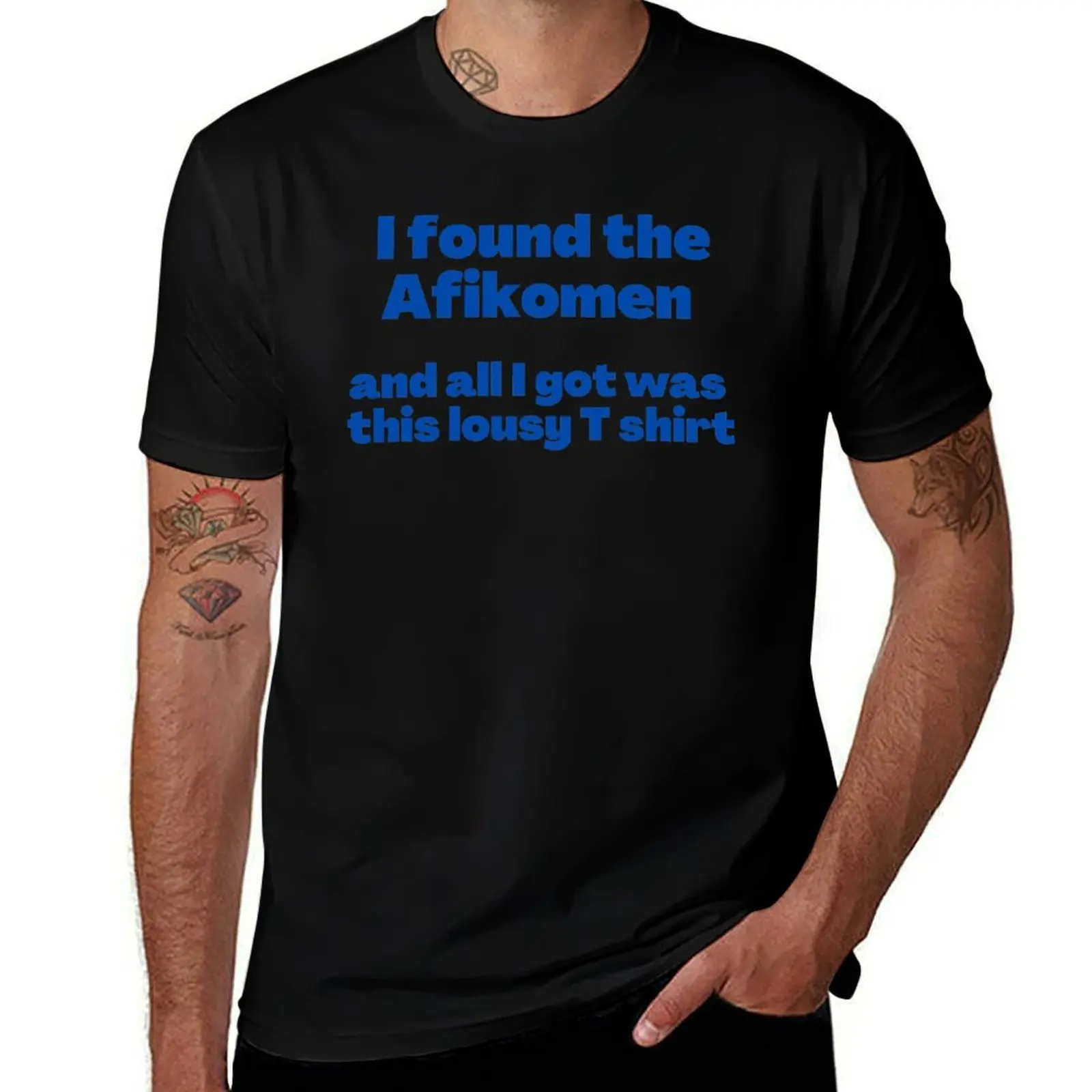 Passover I Found the Afikomen Blue T-Shirt Ultra Soft Breathable Tee Top T-Shirt