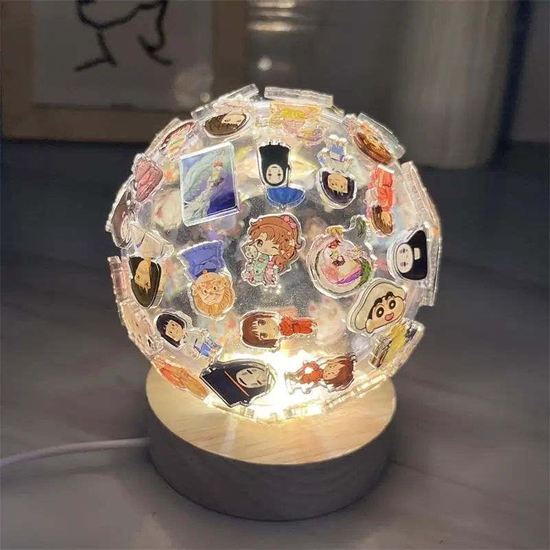 Veilleuse en patch acrylique pour enfants, lampe de table faite à la main, ornement de bureau Anime, lumière de bricolage, cadeaux de jouets drôles, Spirited Away Hot