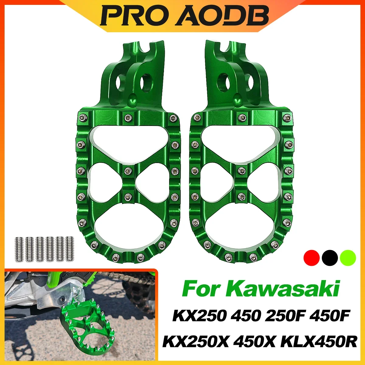 Motorcycle Foot Pegs Foot Rests Pedals For Kawasaki KX KX250 KX450 KX250F KX450F KX250X KX450X For Honda CR CRF 125 150 250 450