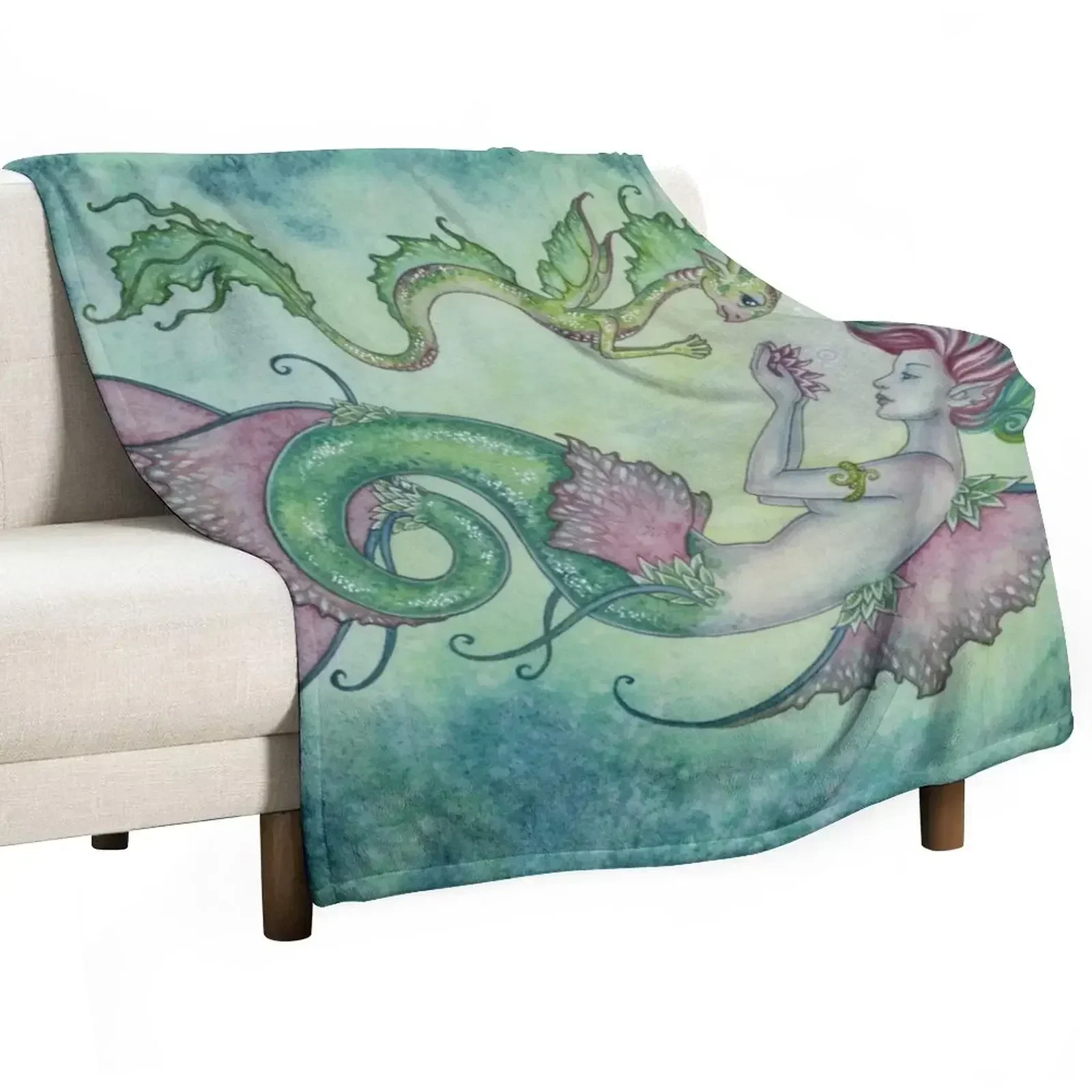 Magic Under The Water Throw Blanket Decorative Sofa Stuffeds Summer Retros Blankets