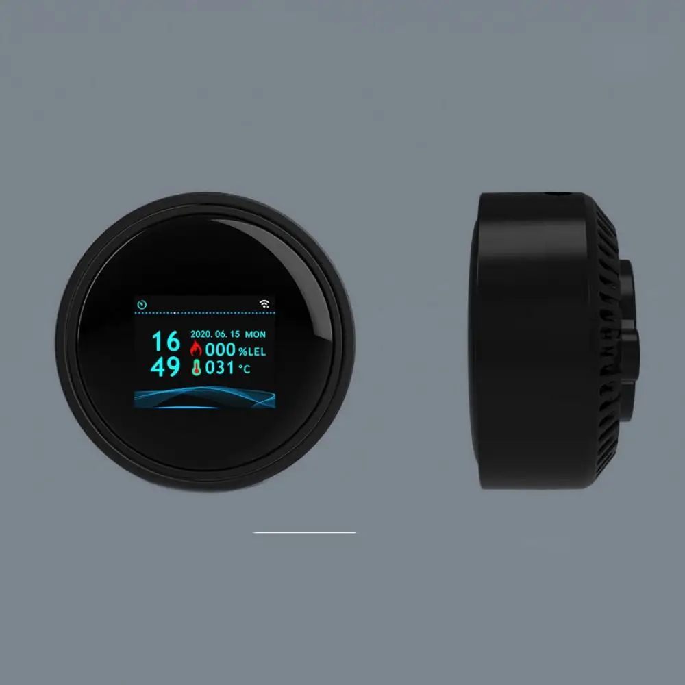 Security Natural Gas Leakage Detector Temperature Display Fire Sensing Biogas Leak Detector Smart Digital LED Gas Alarm Kitchen