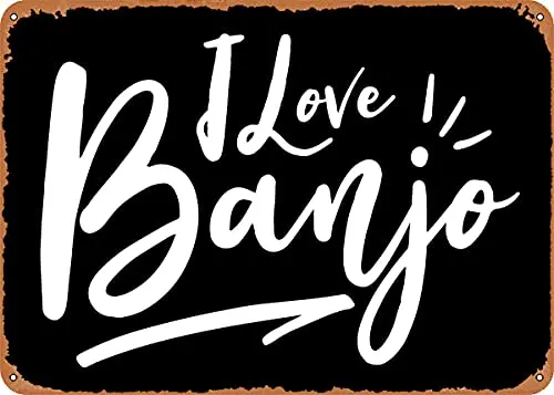 

I Love Banjo Vintage Look Metal Sign Patent Art Prints Retro Gift 8x12 Inch