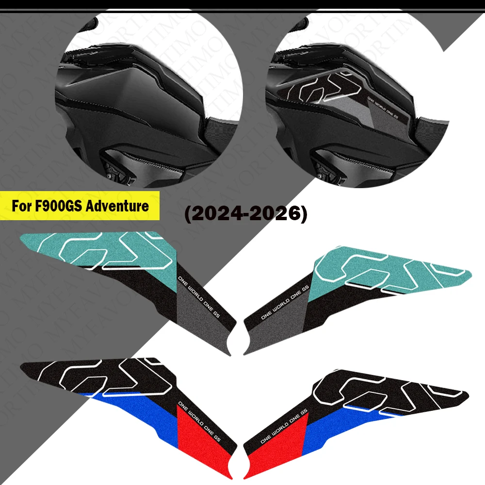 For F900GS F900 GS F 900 Adventure ADV Motorcycle Tank Pad Cap Grips Gas Fuel Knee Stickers Decals Protector 2024 2025 2026