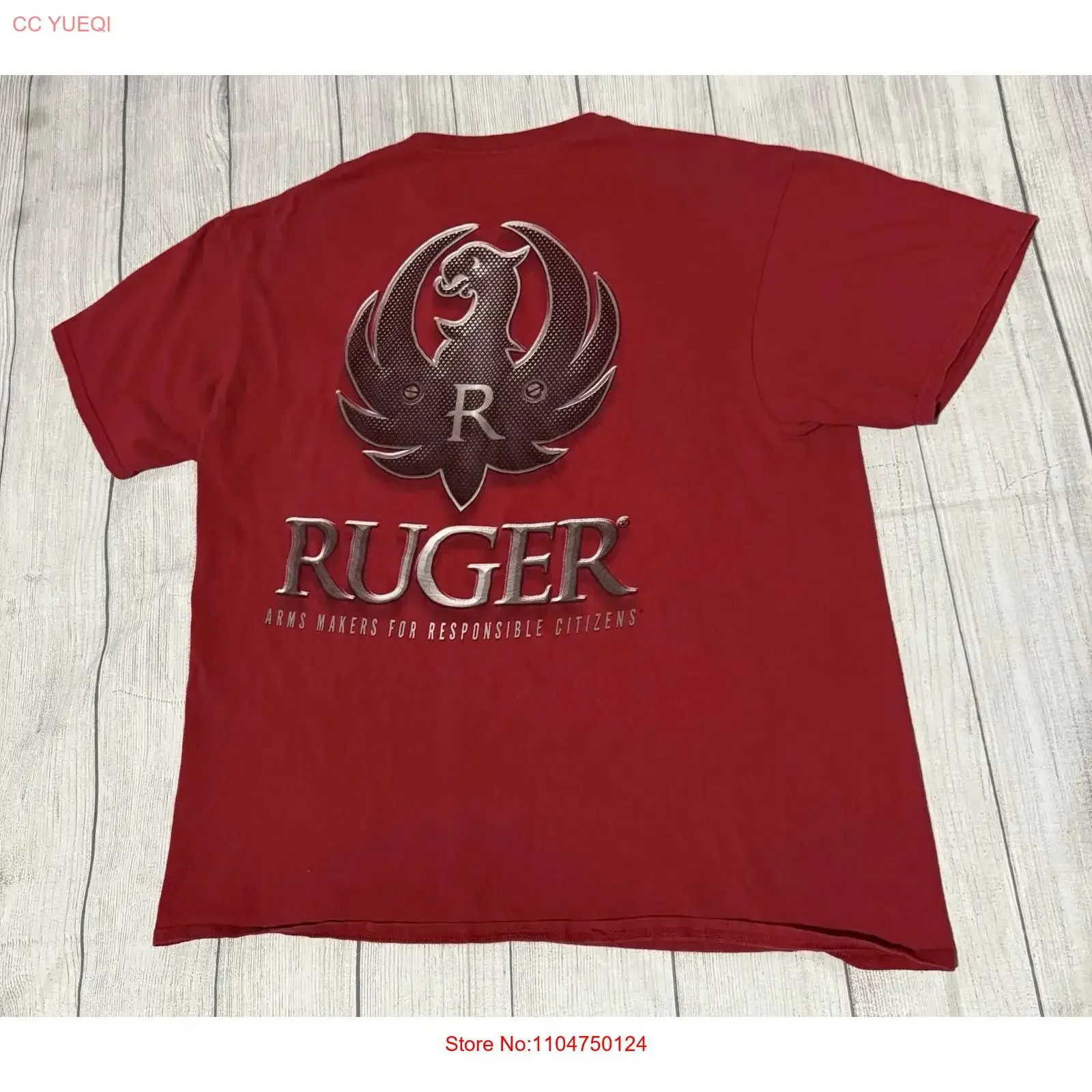 Ruger T Shirt Mens XL Red Arms Makers Responsible Citizens Logo  vintage Washed Breathable fashion Comfortable Unisex Stretched