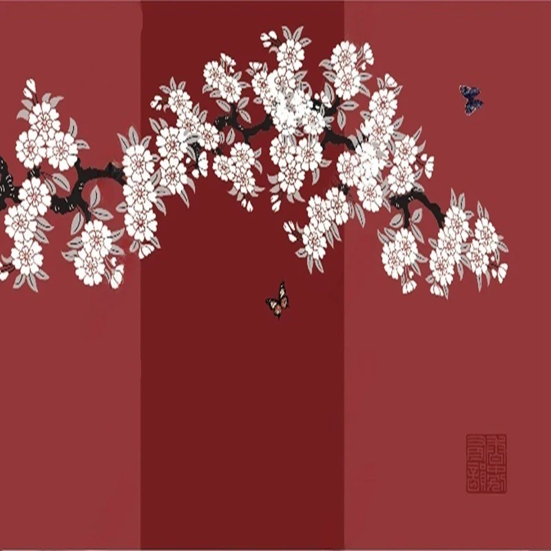 MU7581  Stereo Wallpaper Retro Embossed Flower Pattern Wall Mural Painting Living Room Bedroom Study Home Decor Backdrop