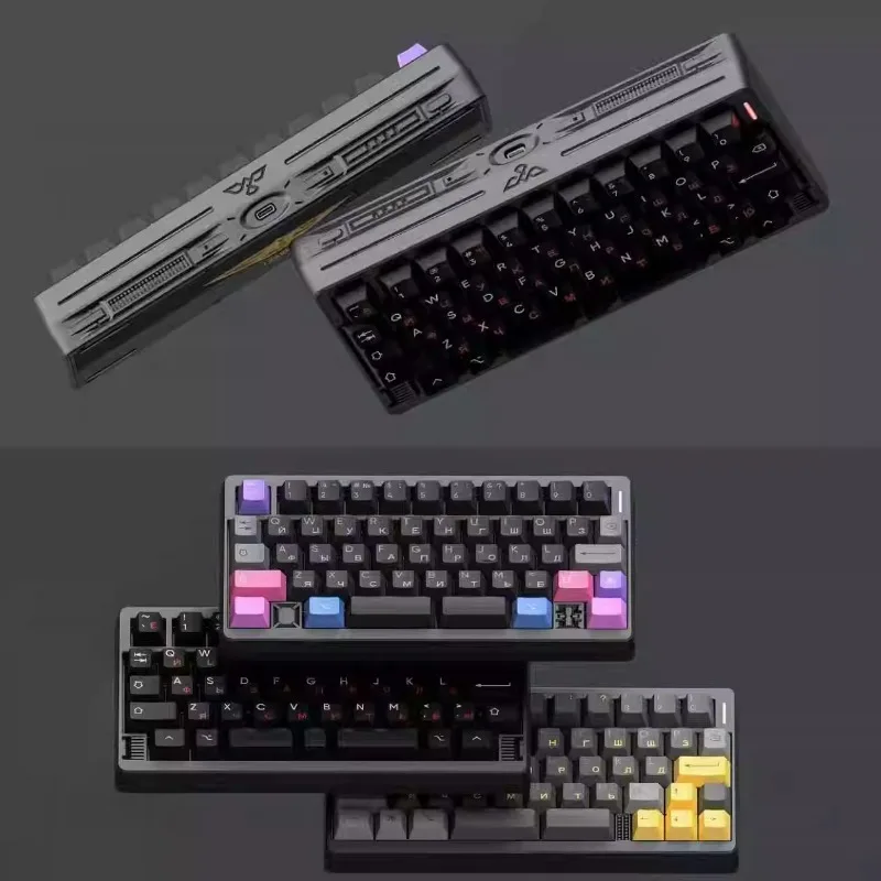 Raven50 V2 Keyboard Kit Wireless Tri-mode Hot Swap Class HHKB with Two Knobs Customized Gaming Mechanical Keyboards Kit VIAL