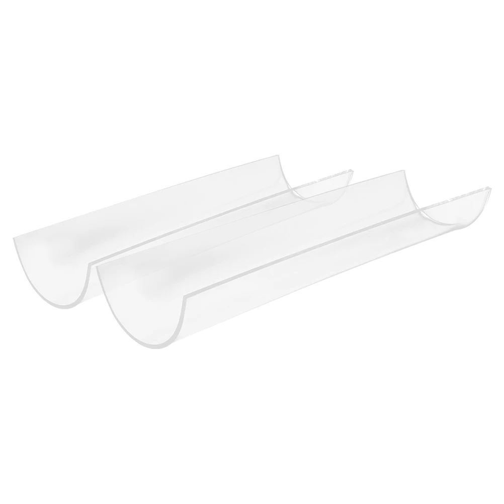 

2 pcs Cake Baking Tool Organizer Acrylic Rectangle Mold Transparent Baking Tool Swiss Roll Maker Shaper