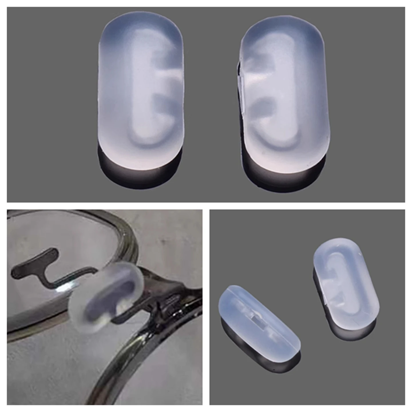  Silicone Insertable Nose Pads for Glasses Anti-Slip Eye Wear Accessories Embedded Type Snap-In Nose Bridge Comfort Pads