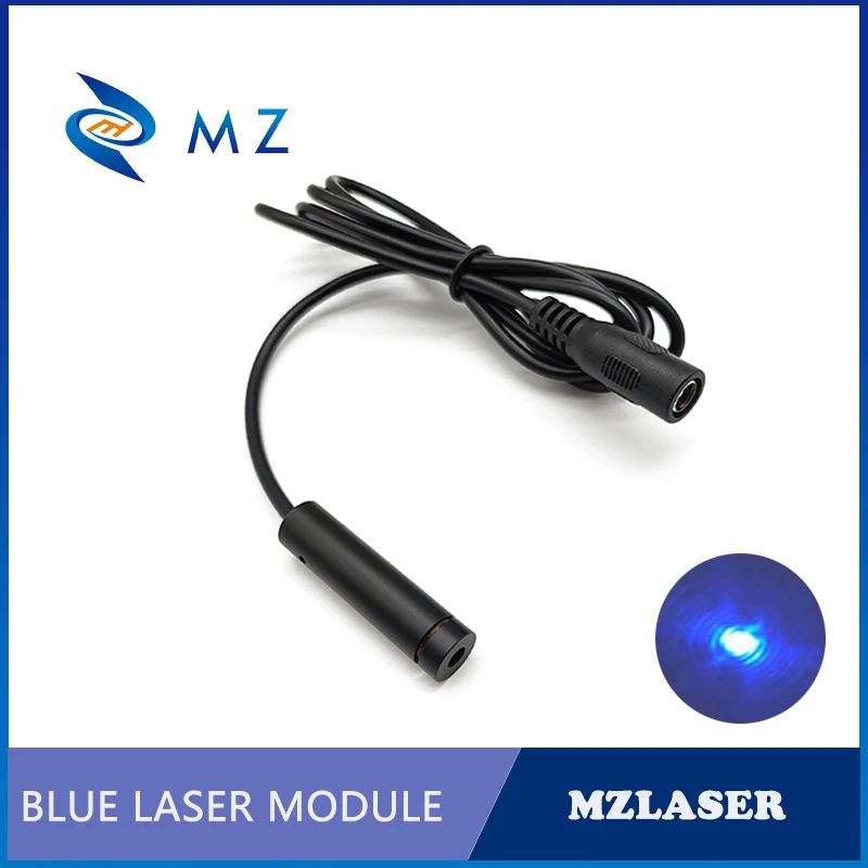 Adjustable Focusing D10mm 450nm 10mw 20mw 30mw 50mw PMMA Lens Blue Dot Laser Module with DC Cord
