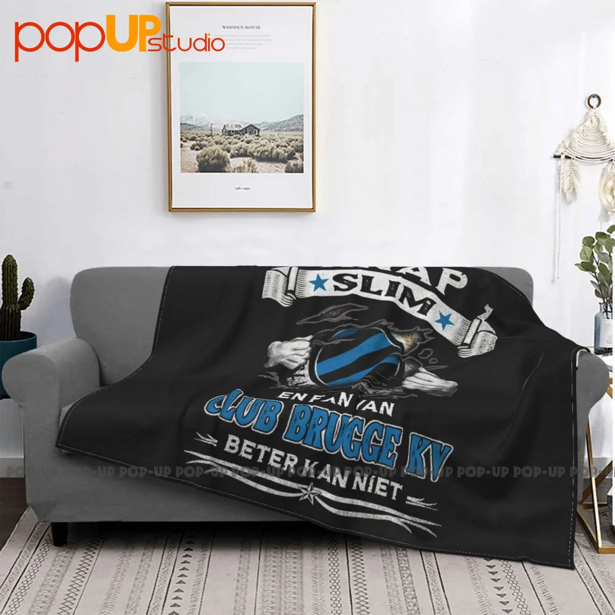 Knap Slim En Fan Van Club Brugge Kv Beter Kan Niet Blanket Fluffy Super Warm Camping Blanket