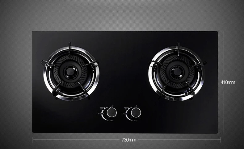 Embedded tempered glass double stove energy-saving electronic ignition gas stove cooktop