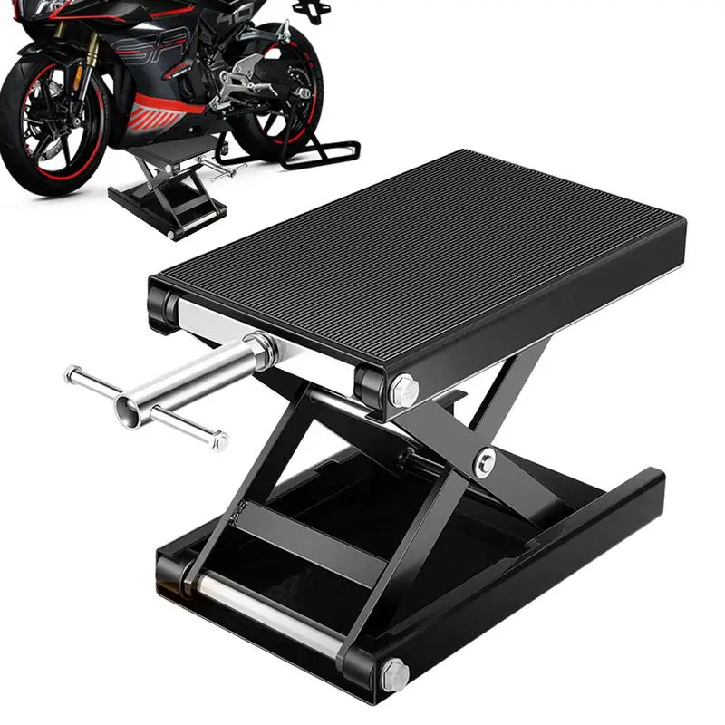 

Motorcycle Lift Table 1100 Lbs Heavy Duty Hydraulic Lift Steel Dirt Bike ATV Wide Deck Scissor Lift Jack Table Foot Stand Jack