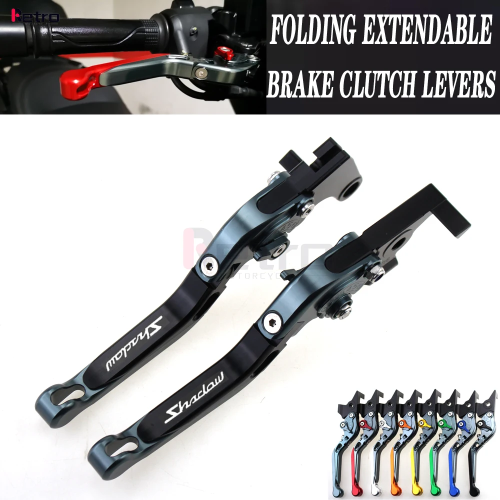 

For HONDA Black Spirit 2014-2016 2015 Motorcycle Folding Extendable Front Rear Brake Levers