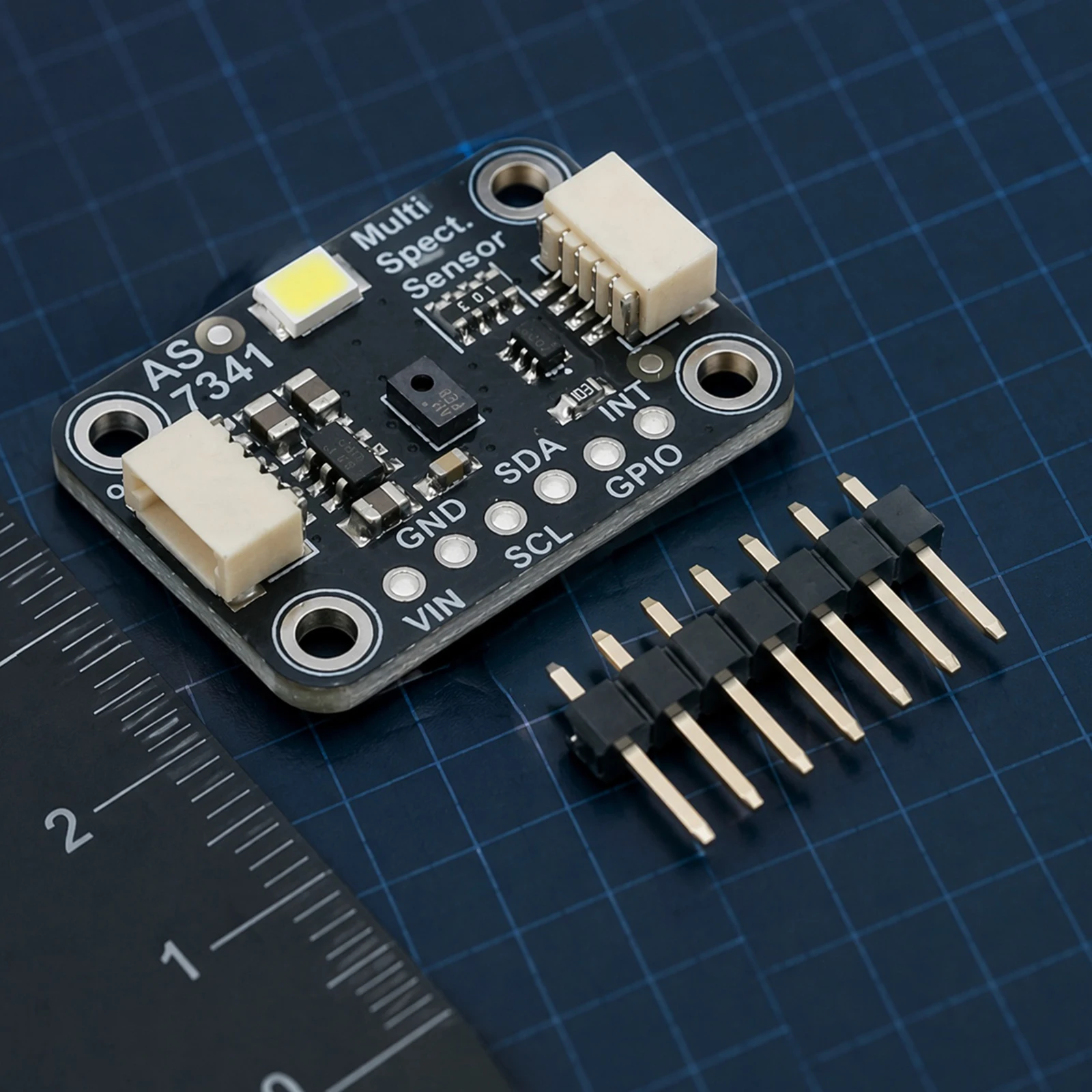 11-Channel AS7341 Color Sensor Breakout STEMMA QT Qwiic I2C 415nm-680nm Flicker 50 60Hz 3.3V-5V
