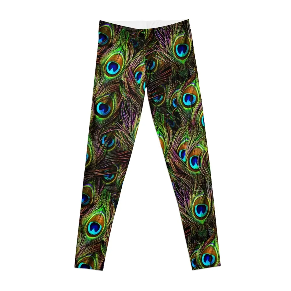 

Peacock Feathers Invasion Leggings sports woman gym Sweatpants legings for fitness Womens Leggings