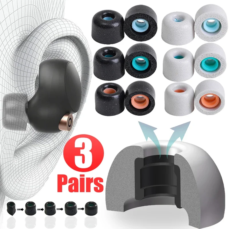 Écouteurs intra-auriculaires de remplacement L/M/S, oreillettes en mousse à mémoire souple, bouchons d\'oreille pour WF-1000XM4 Sony WF-1000XM3