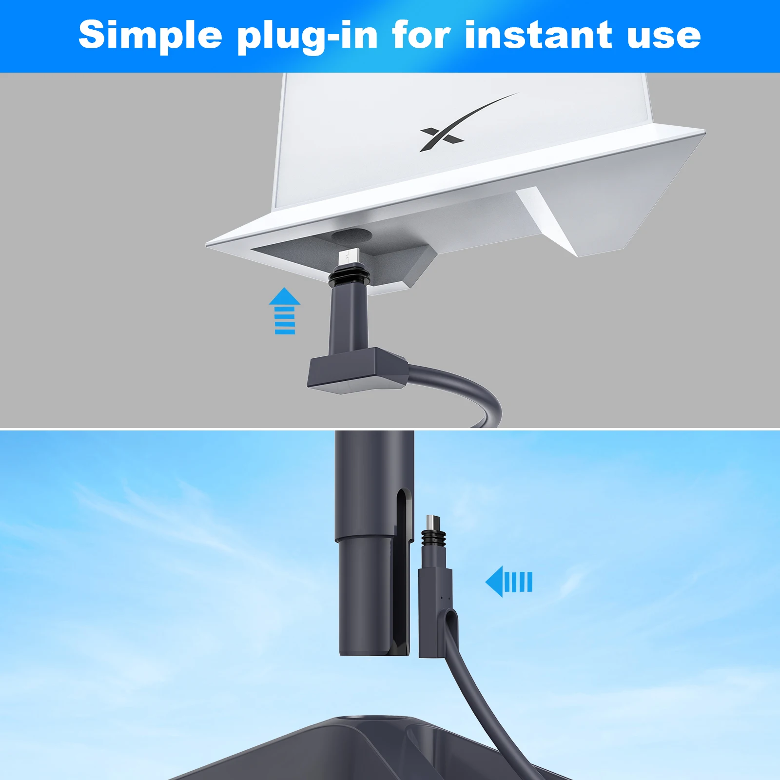 EDUP  Starlink Cable Compatible with Starlink Actuated Gen 2 Mini Replacement Cable for Starlink Rectangular Satellite V2